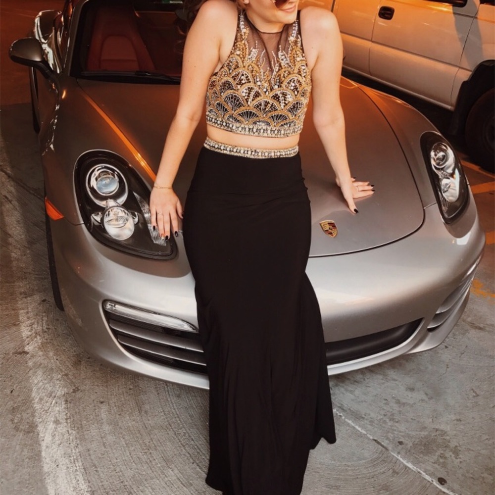 2 piece prom dress